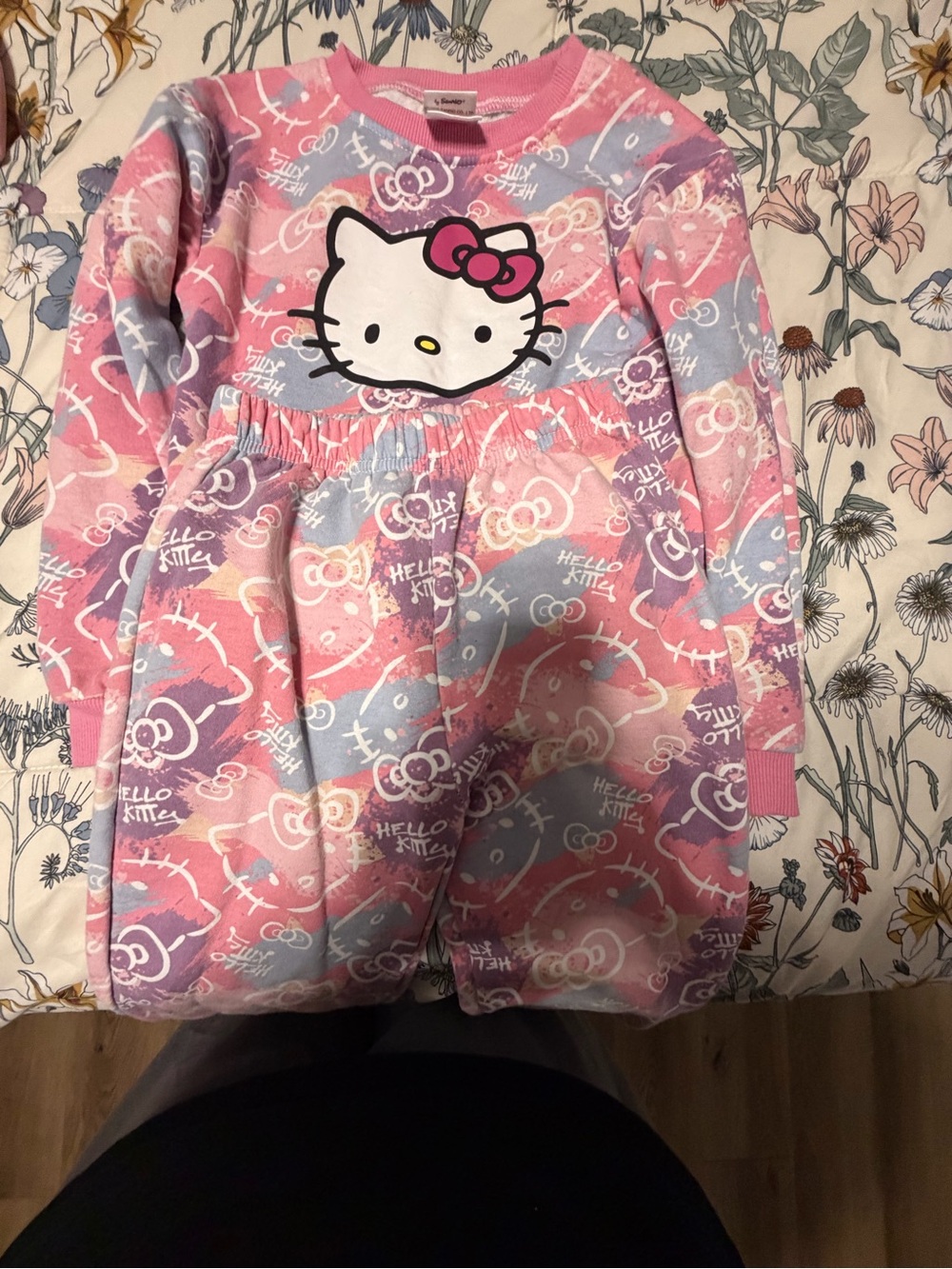 Hello Kitty Pink and Light Blue Fleece Dress Set